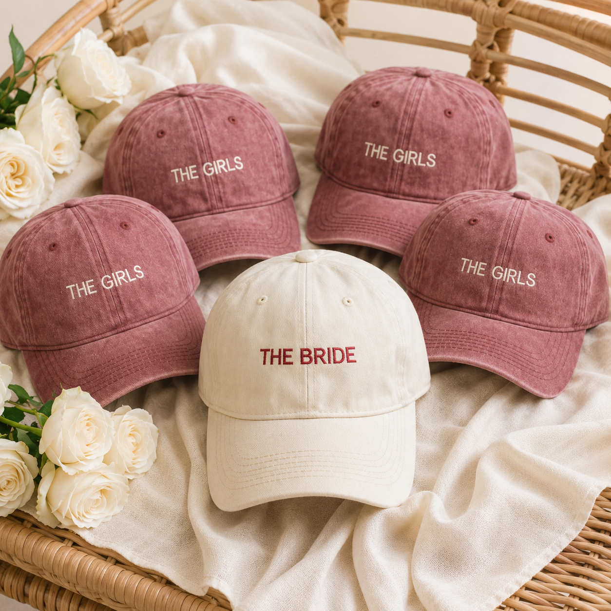 Bride Squad Embroidered Baseball Hat With Personalized Details