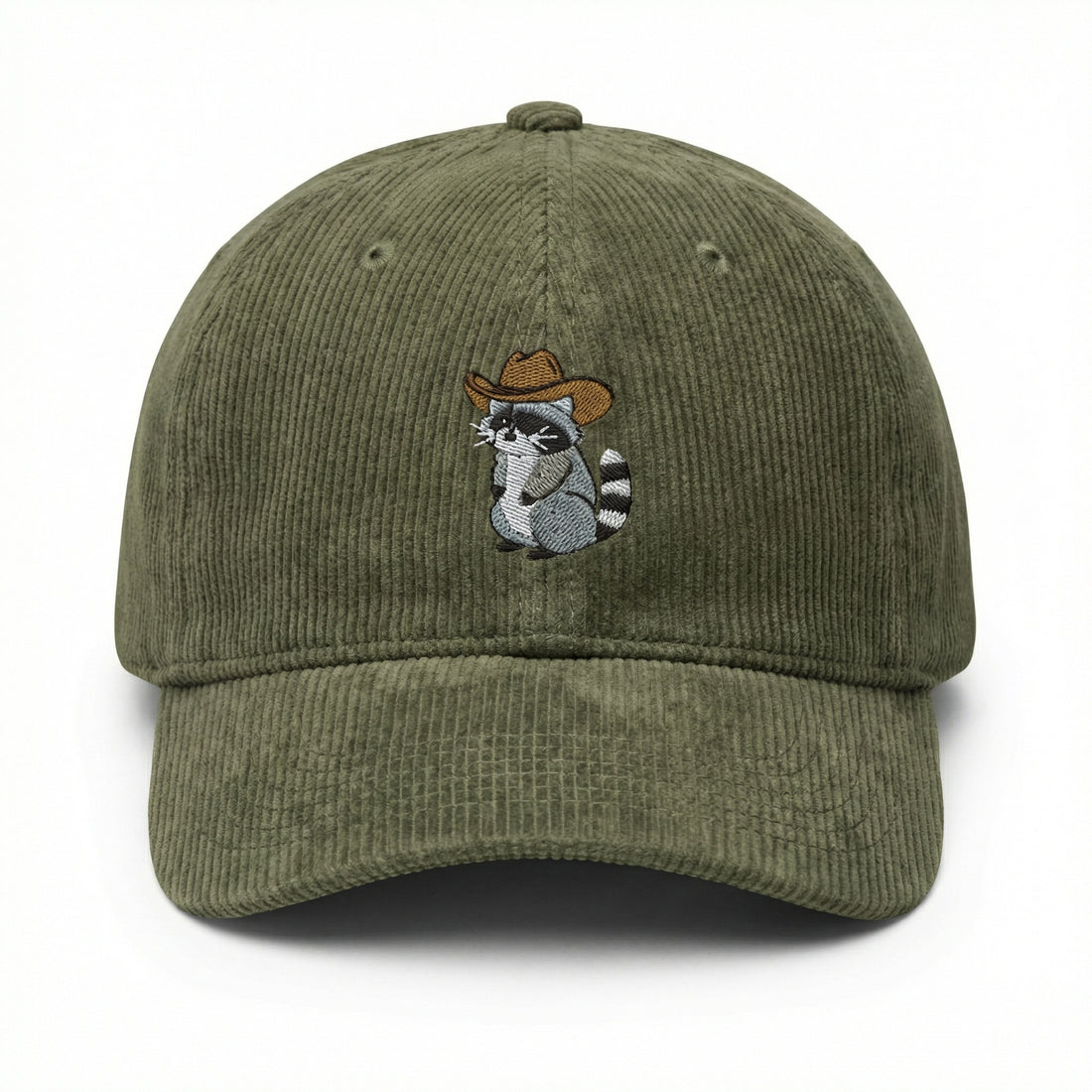 Custom Cowboy Raccoon Embroidered Dad Hat – Funny Western Baseball Cap