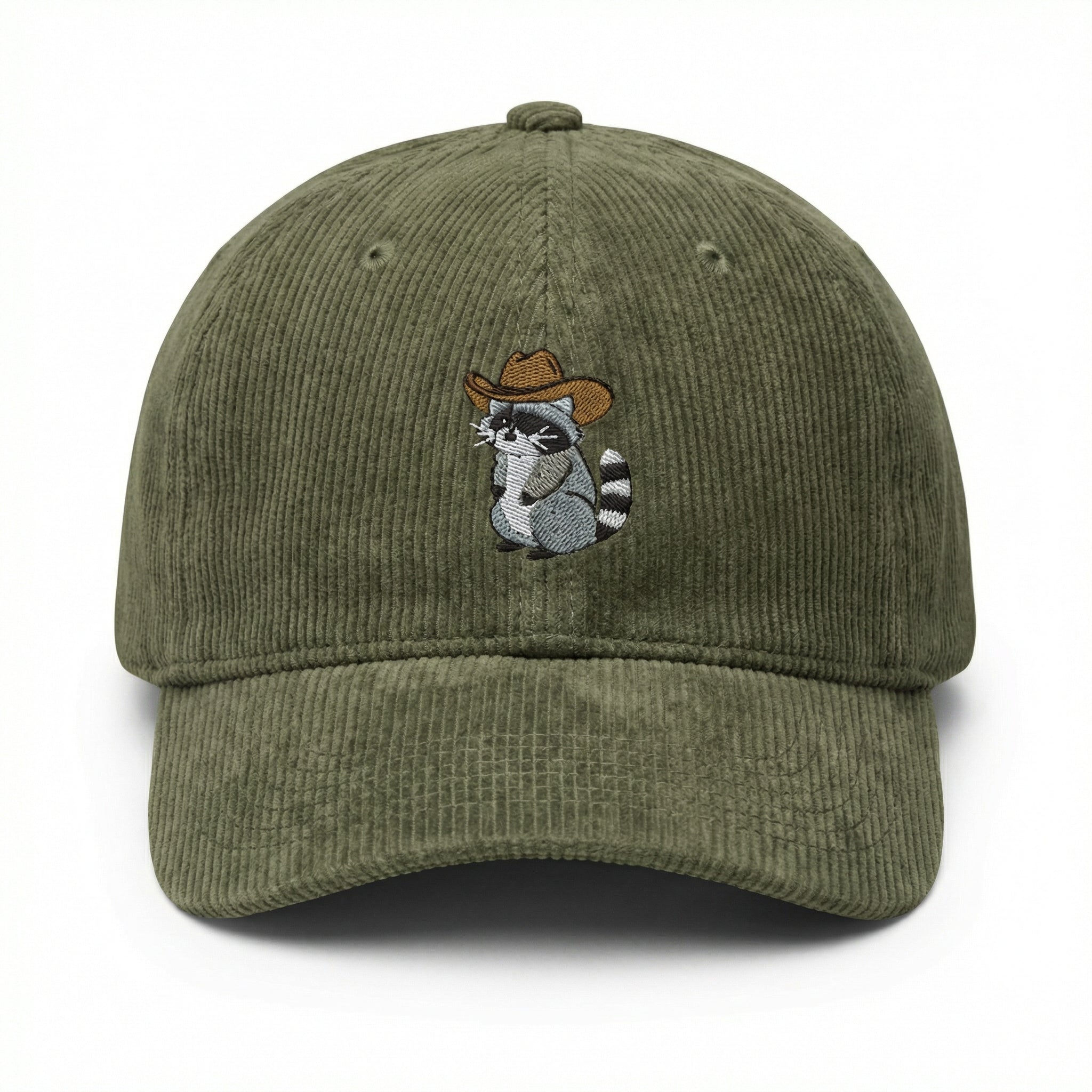 Custom Cowboy Raccoon Embroidered Dad Hat – Funny Western Baseball Cap