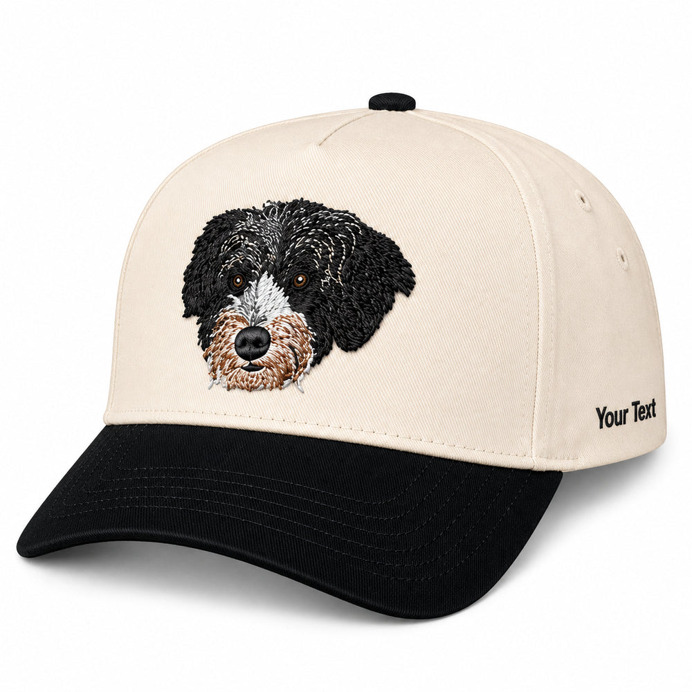Custom Embroidered Dog Photo Snapback Hat