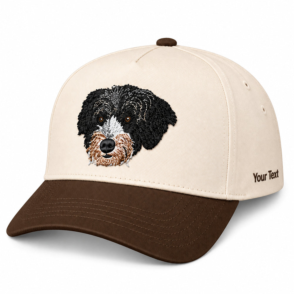 Custom Embroidered Dog Photo Snapback Hat