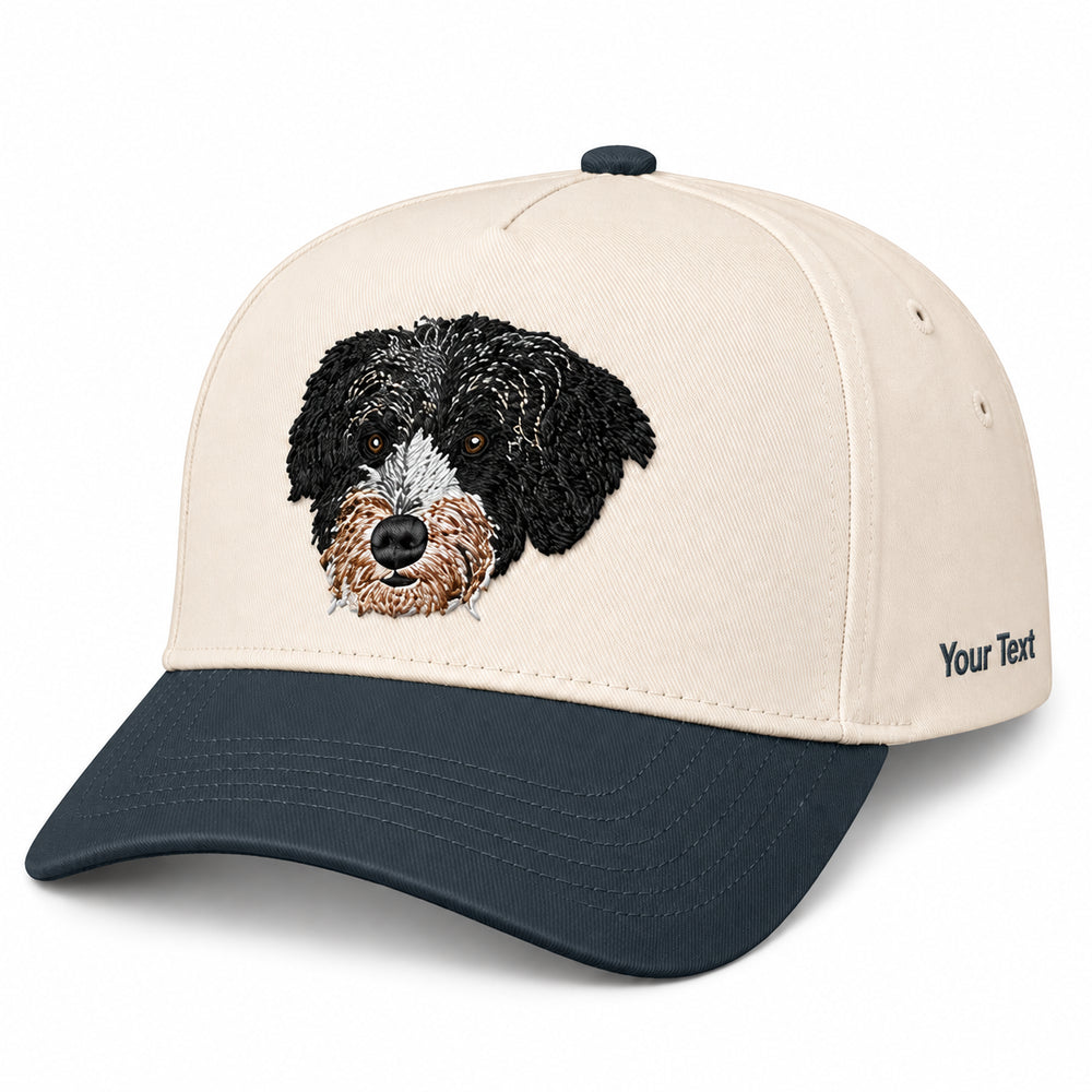 Custom Embroidered Dog Photo Snapback Hat