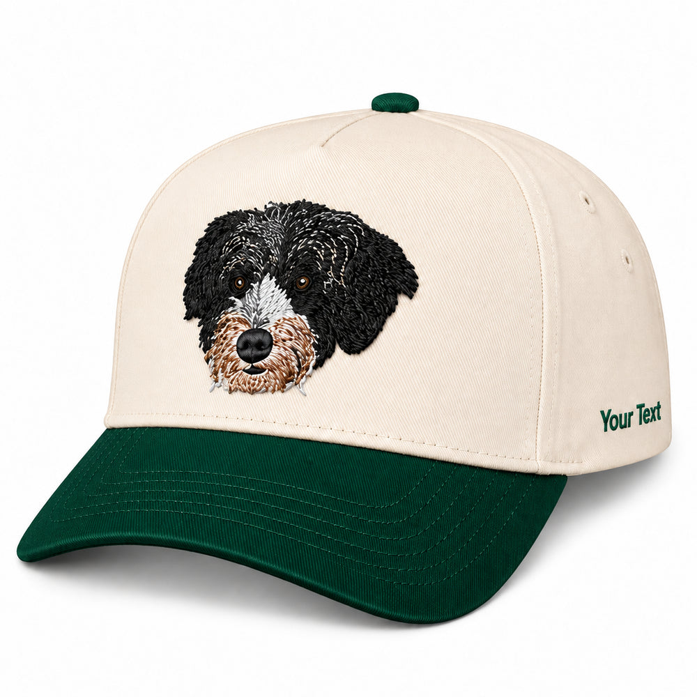 Custom Embroidered Dog Photo Snapback Hat