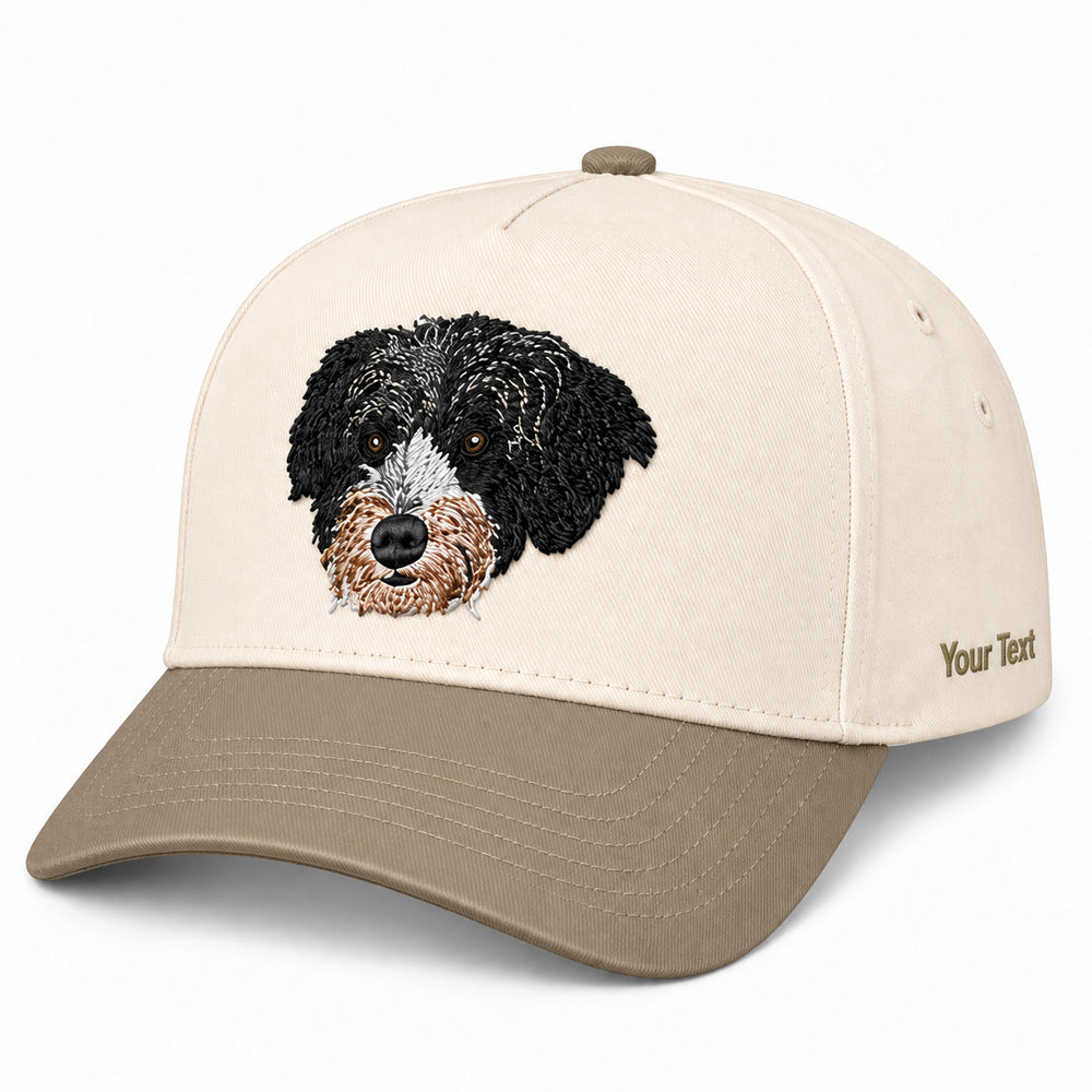 Custom Embroidered Dog Photo Snapback Hat