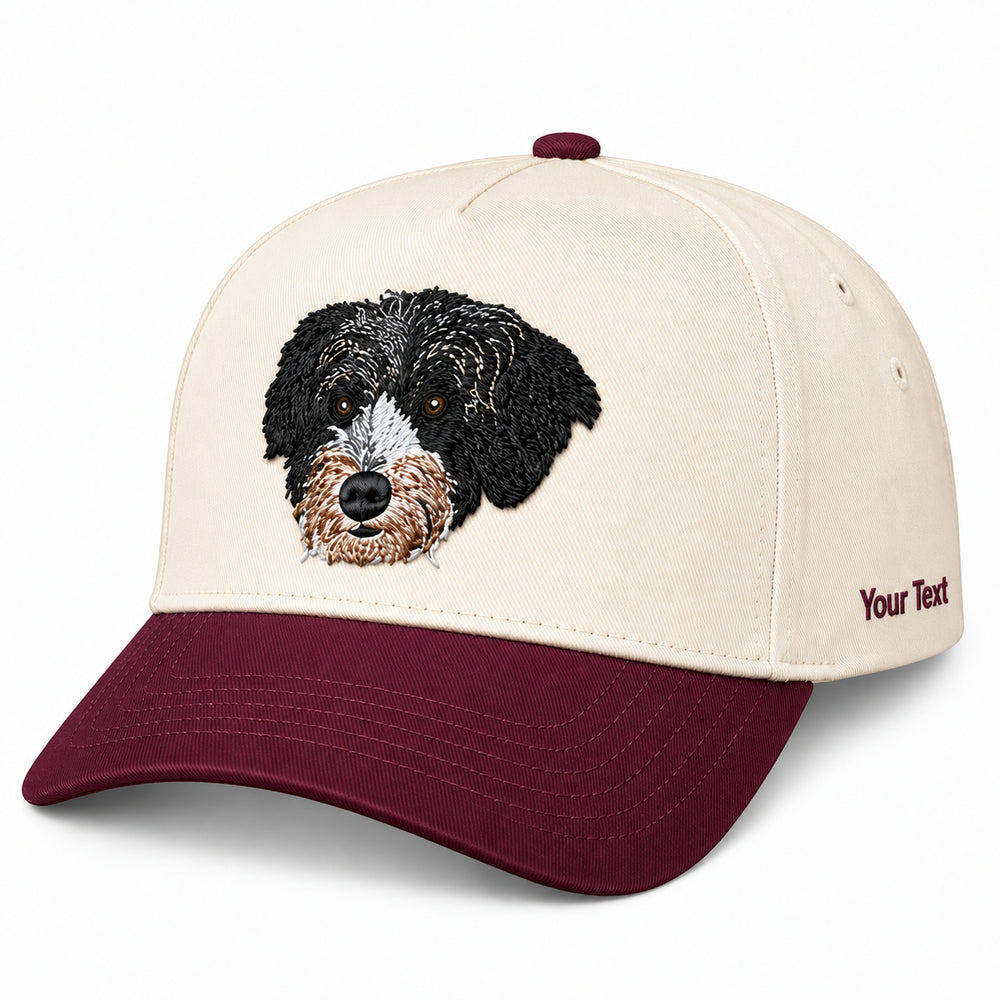 Custom Embroidered Dog Photo Snapback Hat
