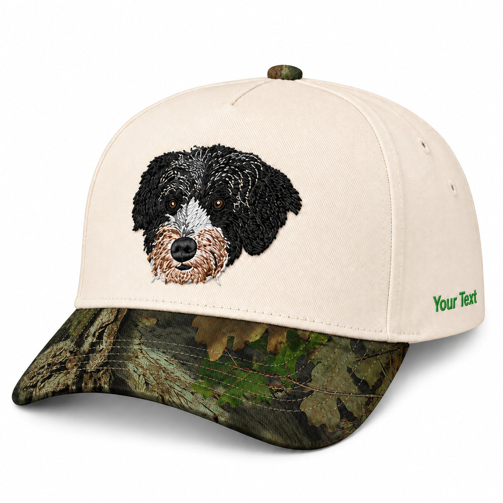 Custom Embroidered Dog Photo Snapback Hat