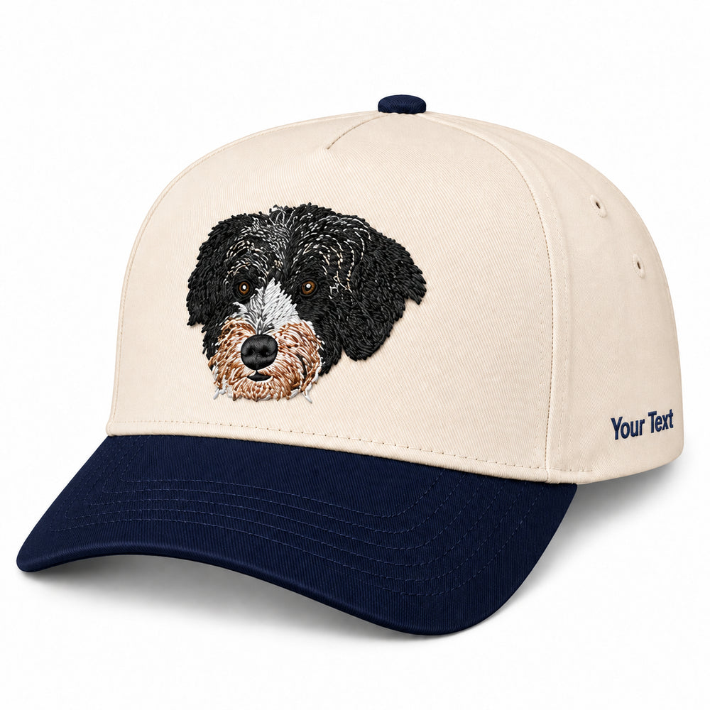 Custom Embroidered Dog Photo Snapback Hat