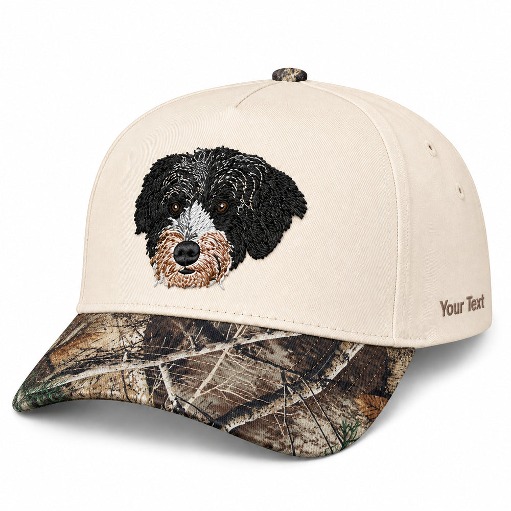 Custom Embroidered Dog Photo Snapback Hat