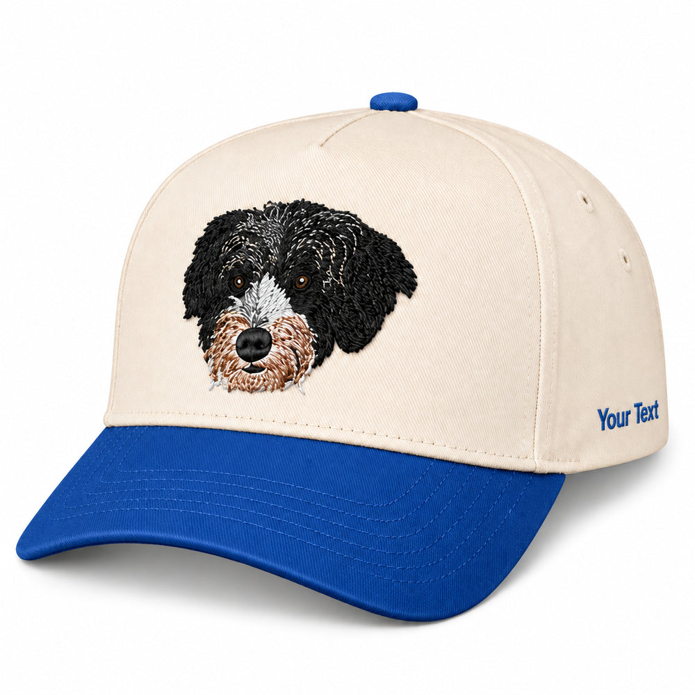 Custom Embroidered Dog Photo Snapback Hat