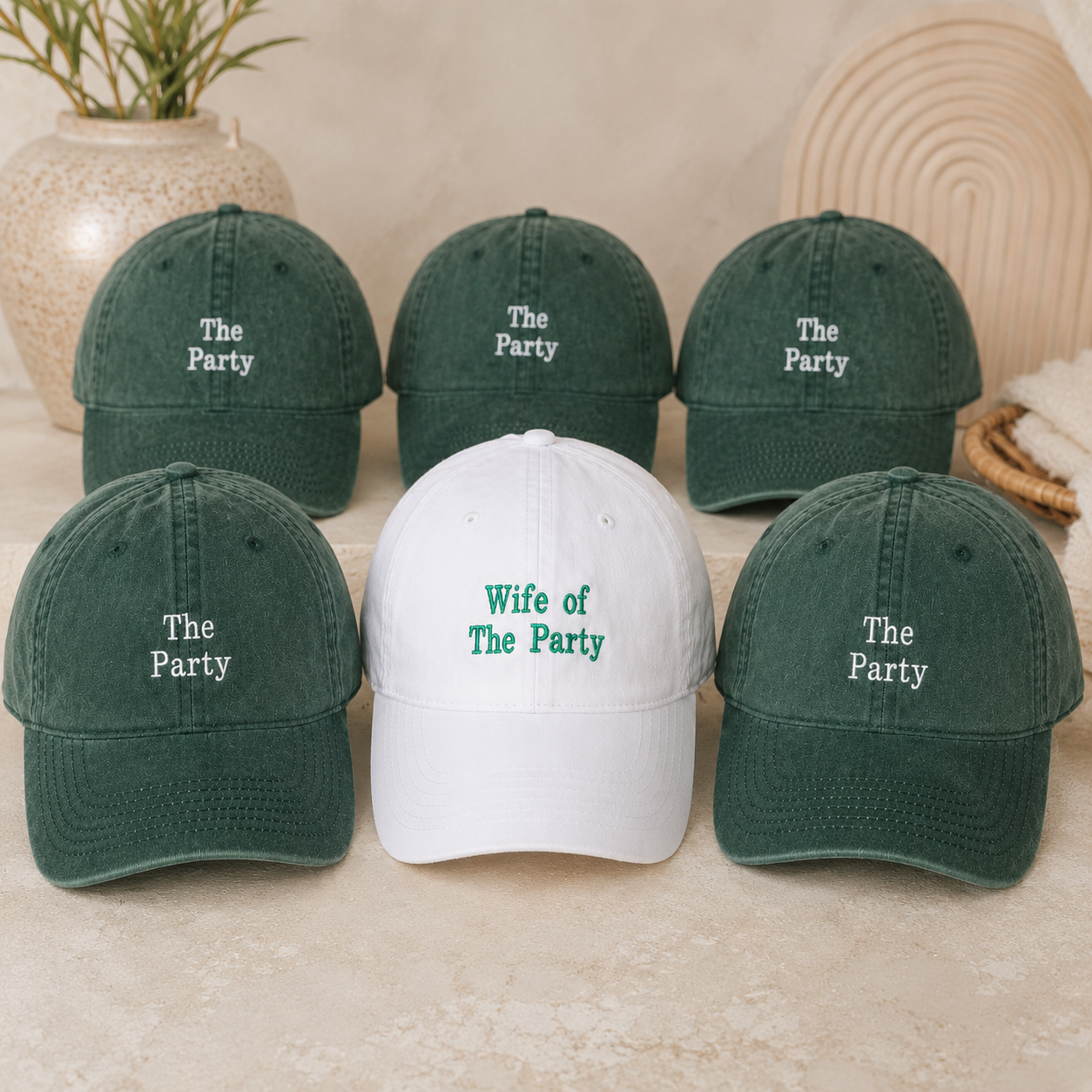 Custom Bachelorette Bride Squad Hat With Embroidered Text