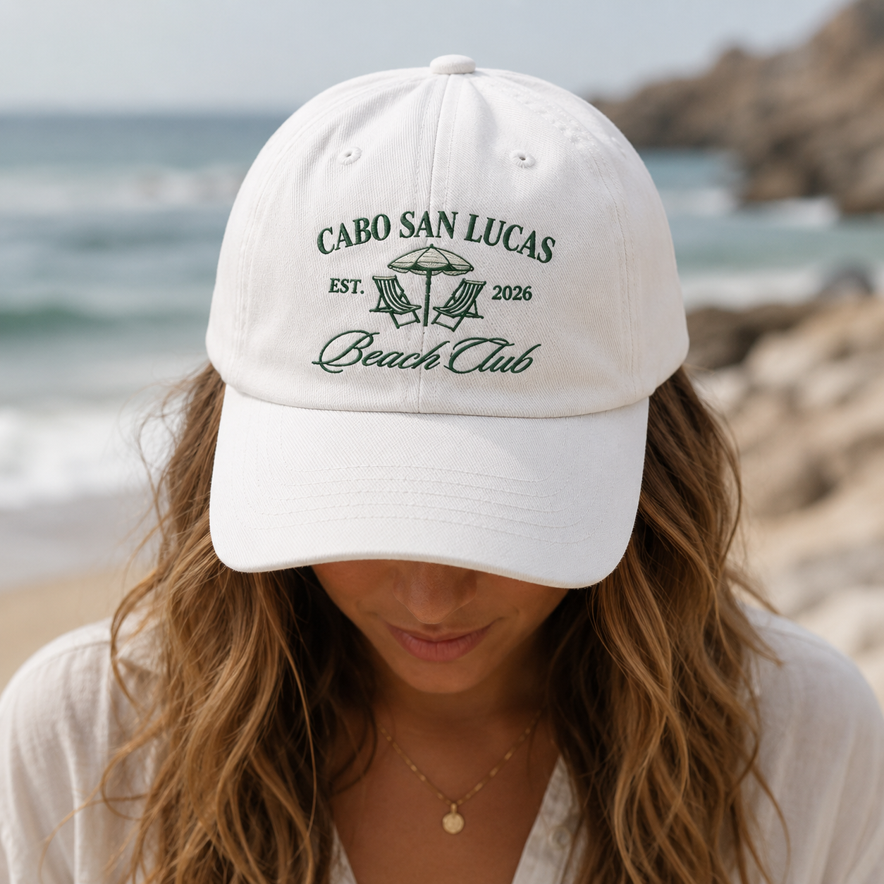Custom Beach Club Bachelorette Hat for Destination Party
