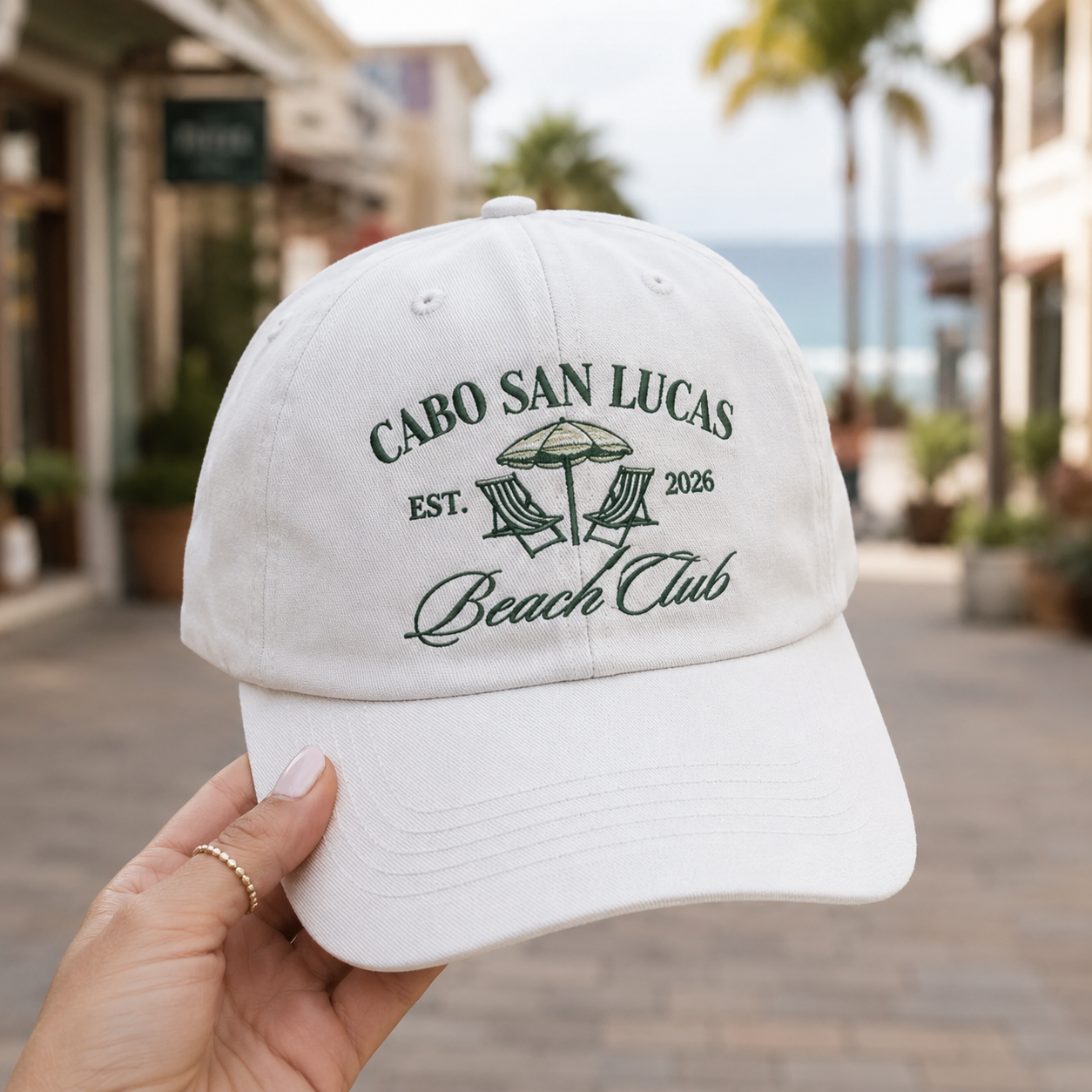 Custom Beach Club Bachelorette Hat for Destination Party