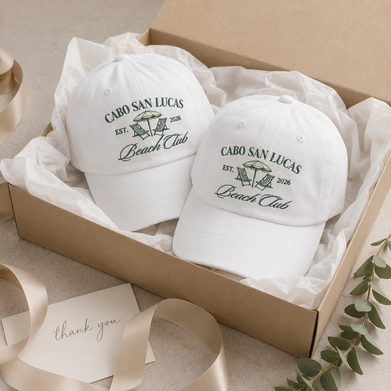 Custom Beach Club Bachelorette Hat for Destination Party