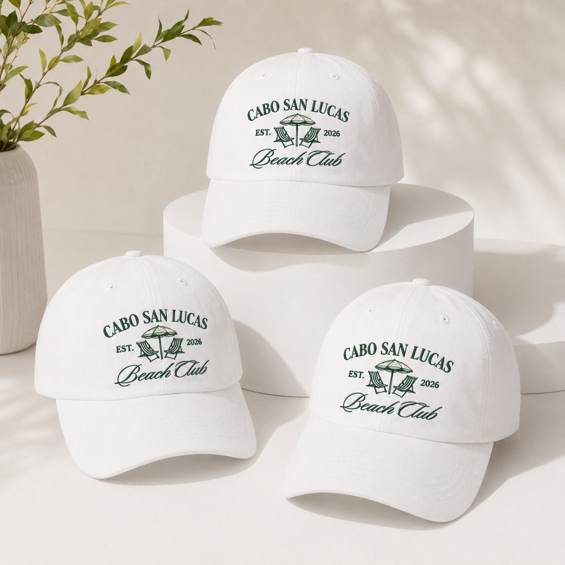 Custom Beach Club Bachelorette Hat for Destination Party