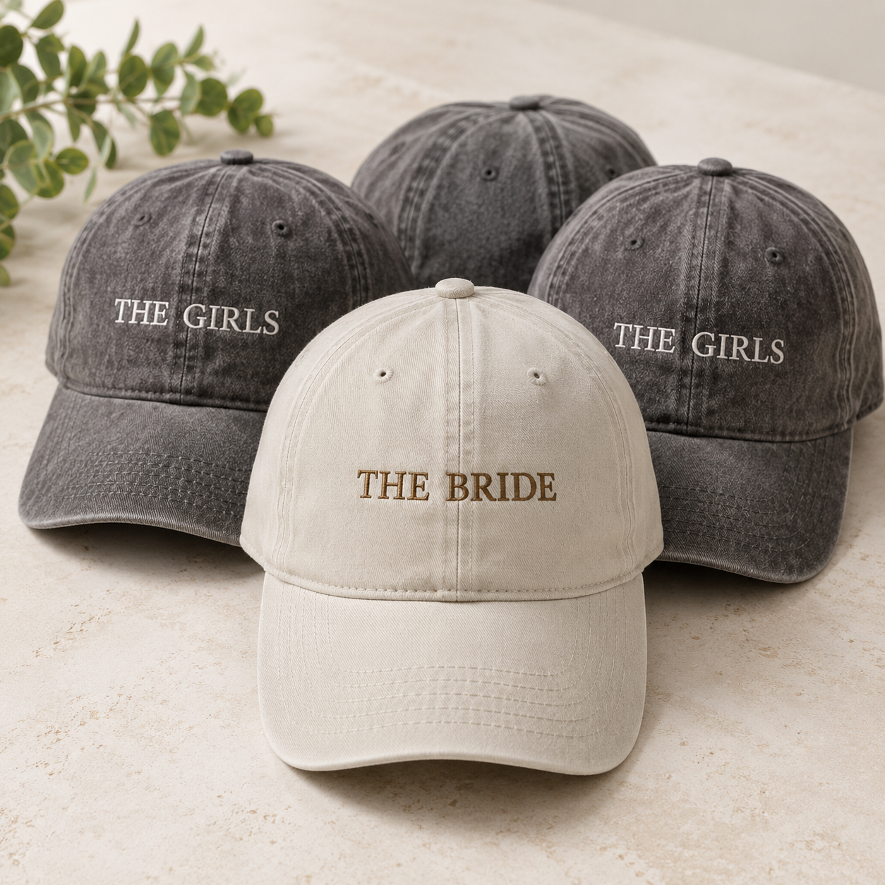 Custom Bride Bachelorette Hat With Personalized Embroidery