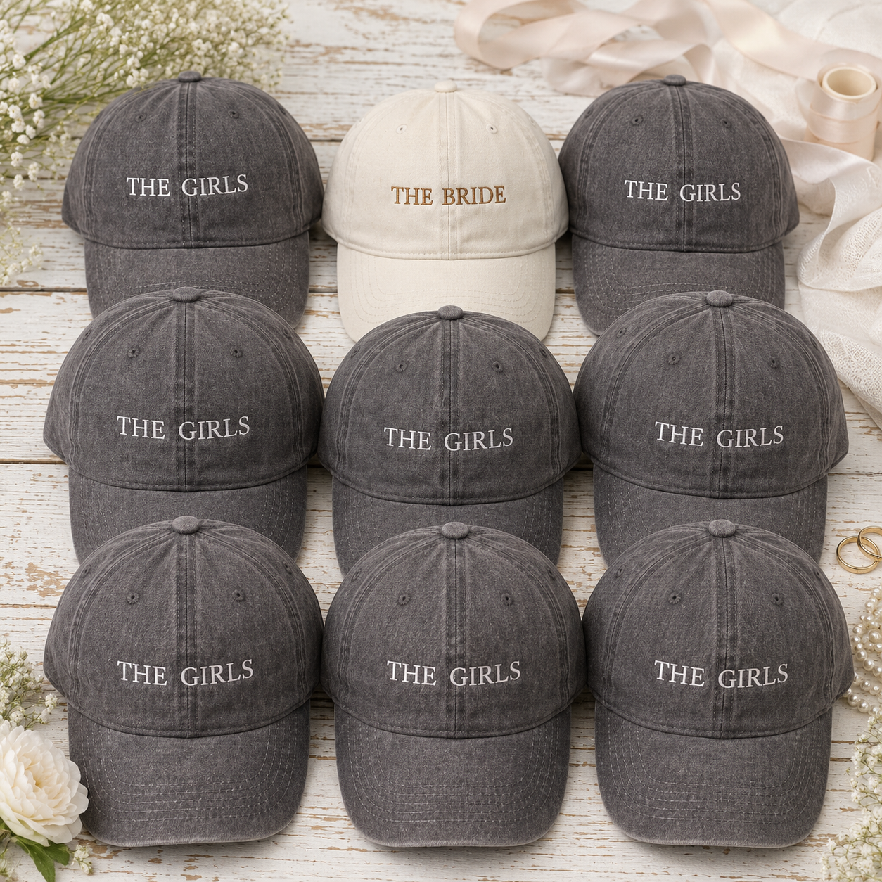 Custom Bride Bachelorette Hat With Personalized Embroidery
