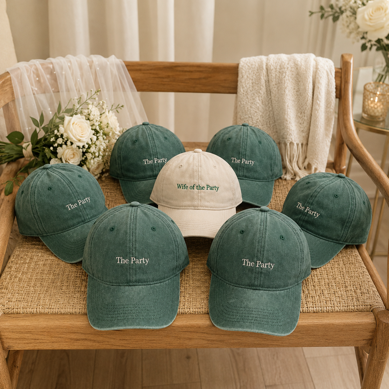 Custom Bride Bachelorette Hat With Personalized Embroidery