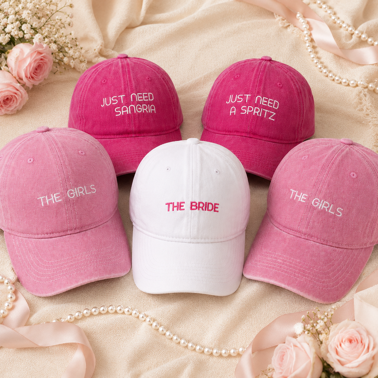 Custom Bride Squad Baseball Cap for Bachelorette Party