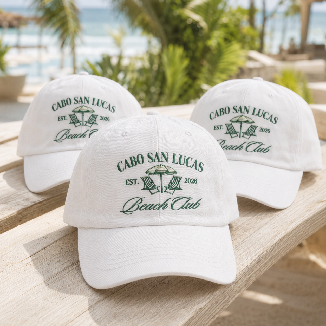 Custom Bride Squad Beach Hat for Bachelorette Vacation