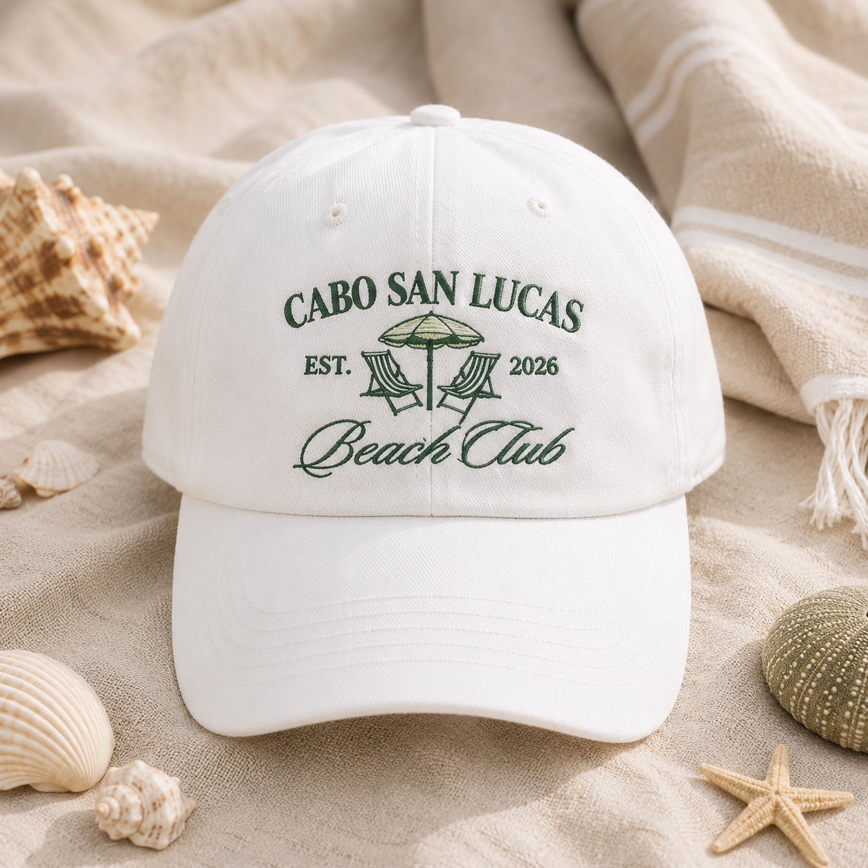 Custom Bride Squad Beach Hat for Bachelorette Vacation