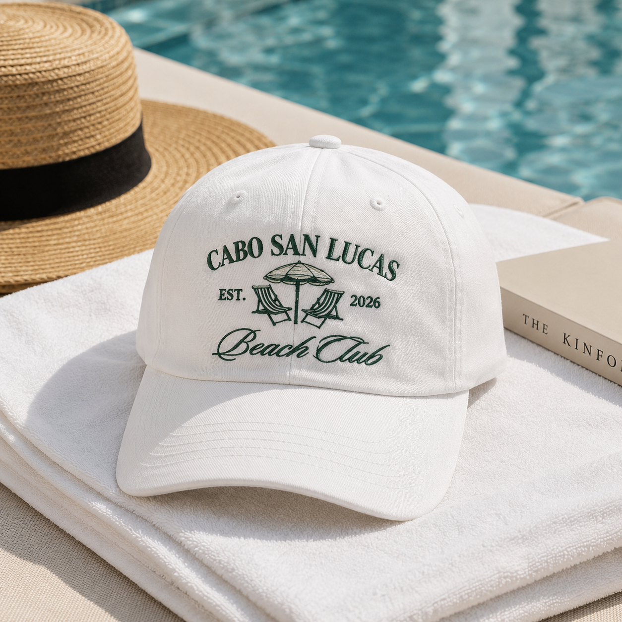 Custom Bride Squad Beach Hat for Bachelorette Vacation
