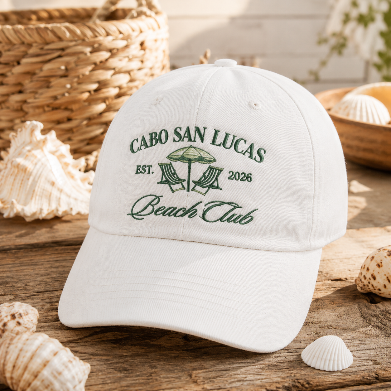 Custom Bride Squad Beach Hat for Bachelorette Vacation