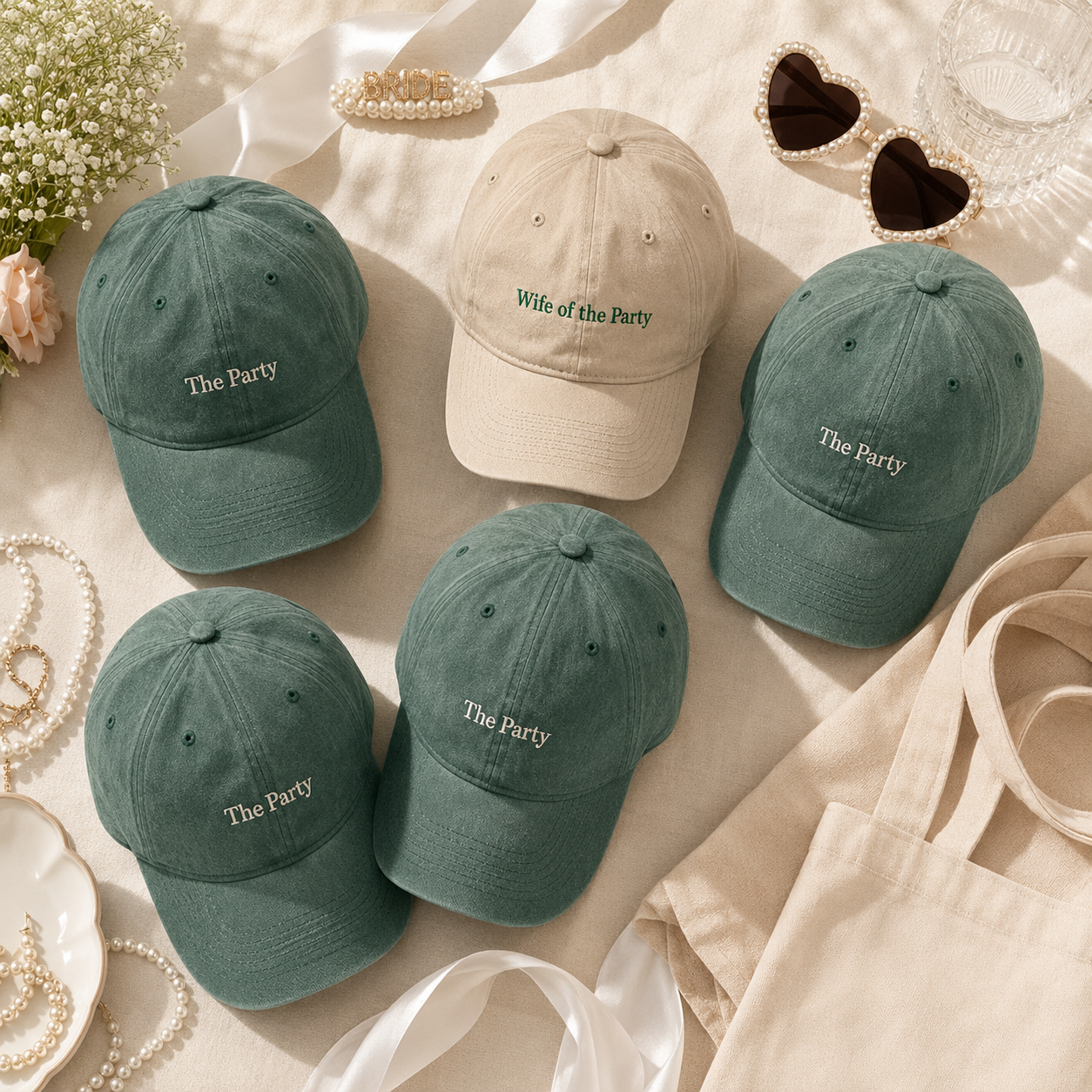 Custom Bride Squad Cap for Bachelorette Party and Girls Trip