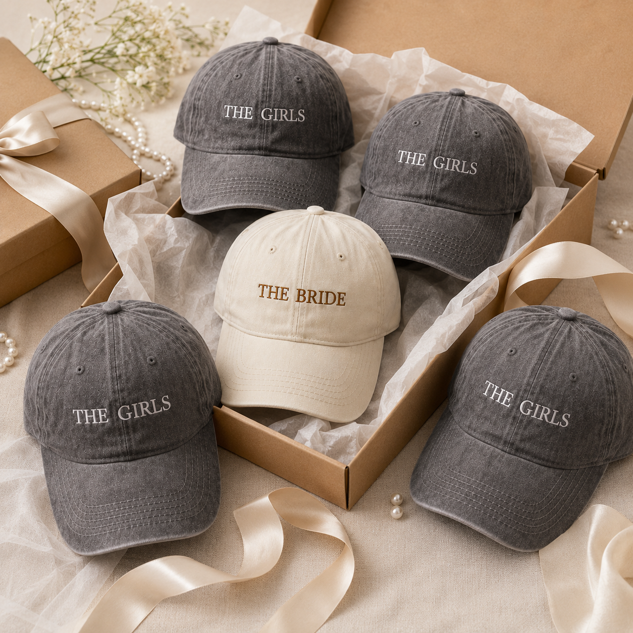 Custom Bride Squad Cap for Bachelorette Party and Girls Trip