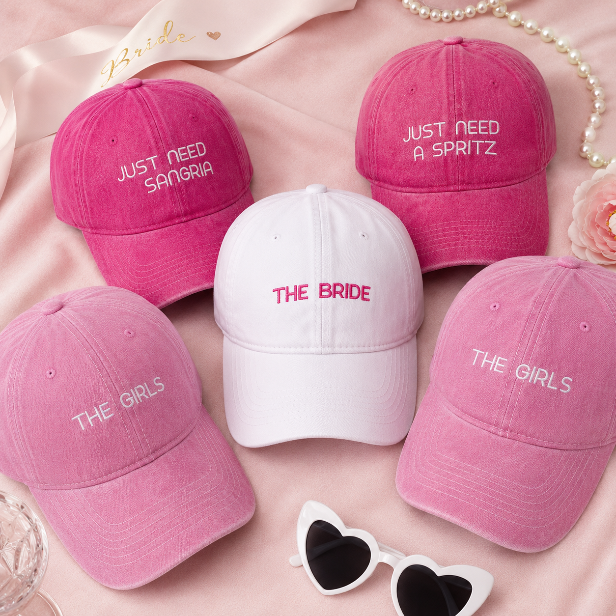 Custom Bride Squad Embroidered Baseball Cap for Bachelorette Party