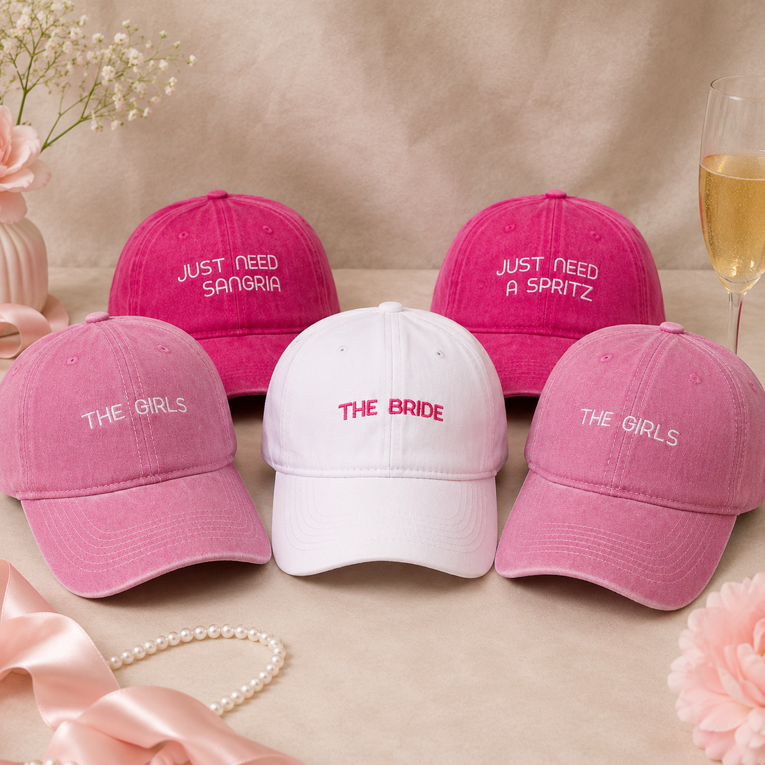 Custom Bride Squad Embroidered Baseball Cap for Bachelorette Party