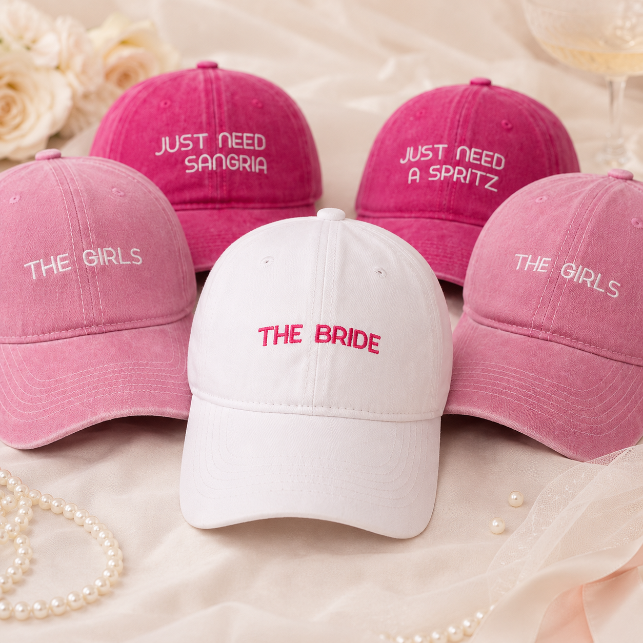 Custom Bride Squad Embroidered Baseball Cap for Bachelorette Party