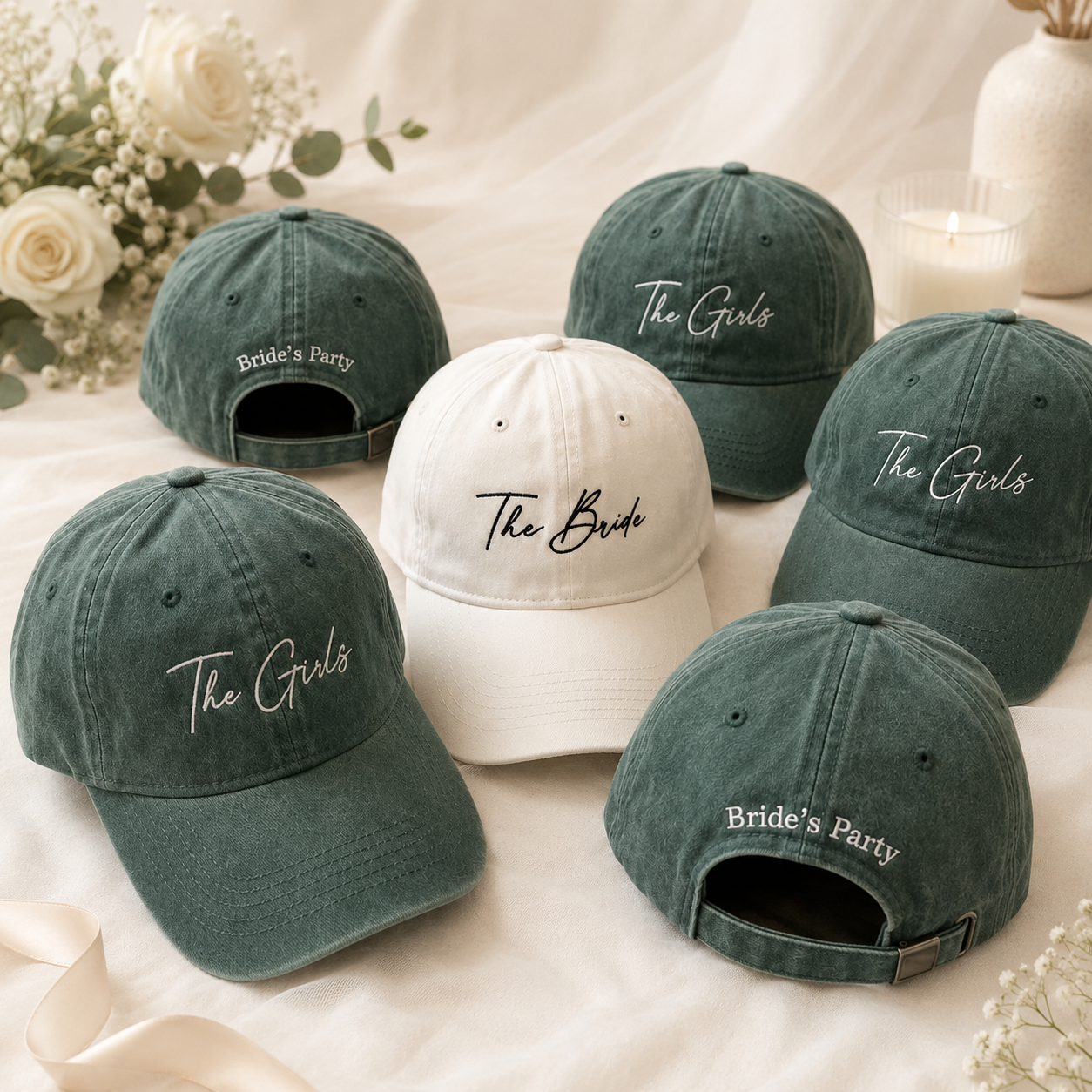 Custom Bride Squad Hat for Bachelorette Party and Team Bride