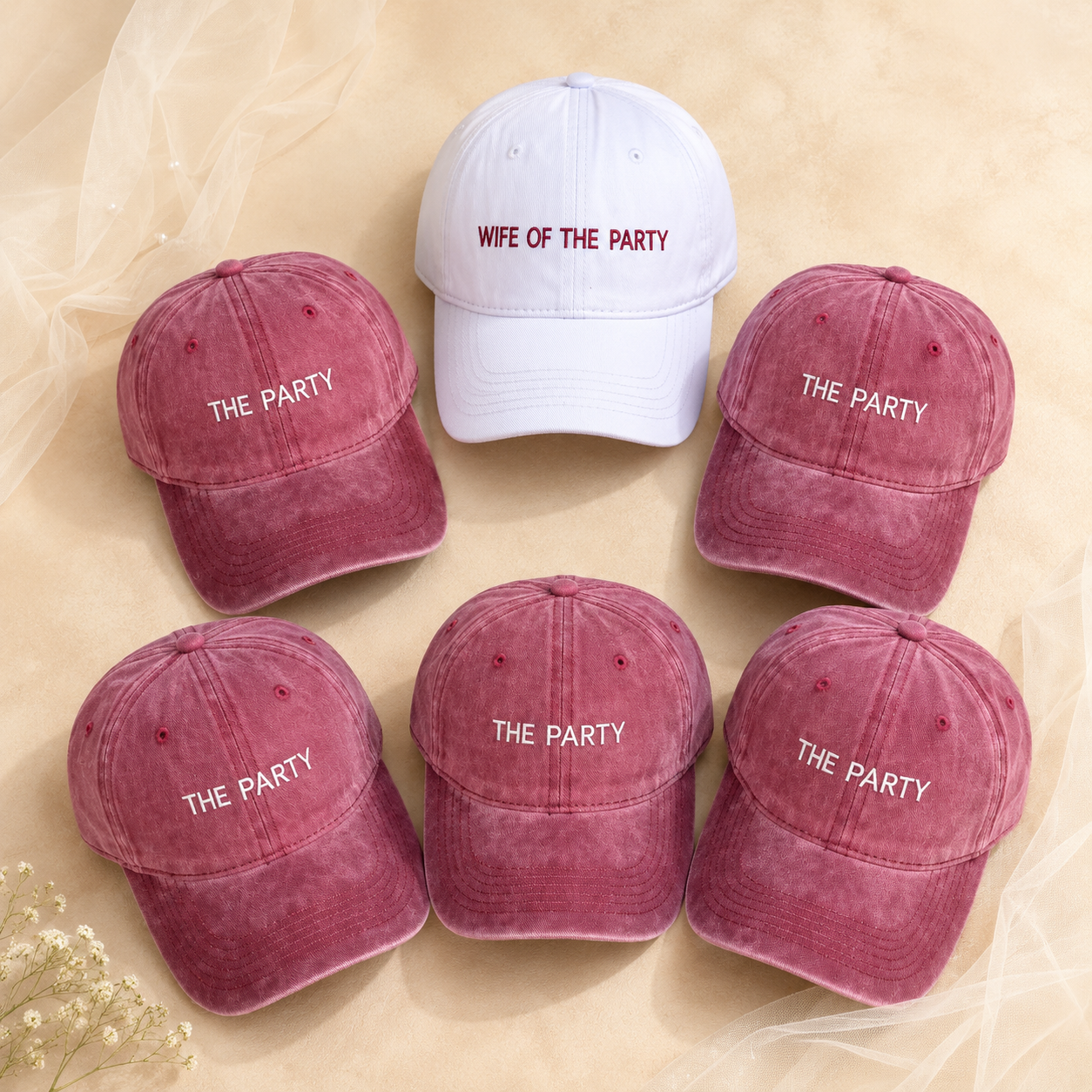 Custom Bride Squad Hat for Bachelorette Party and Team Bride