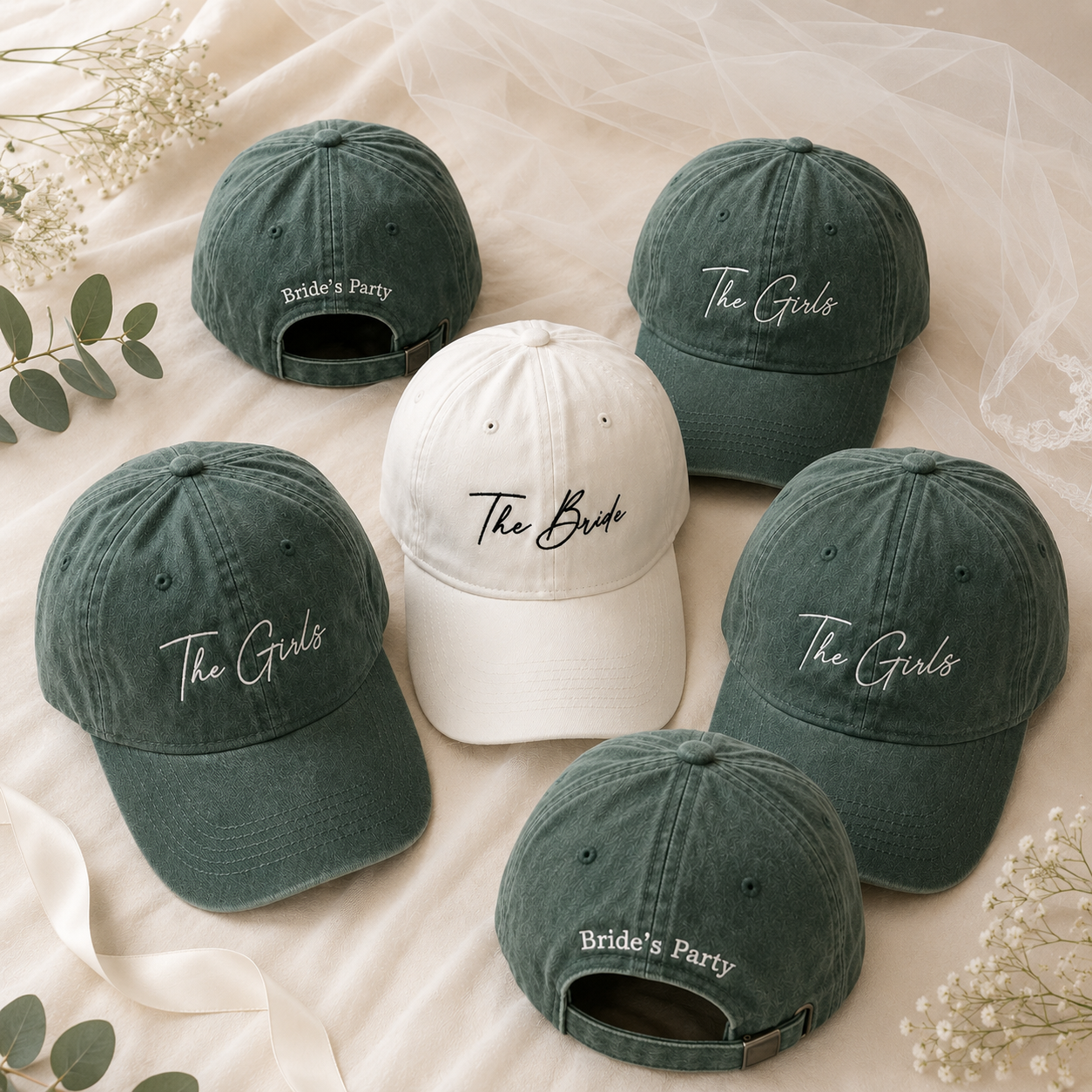 Custom Bride Squad Hat for Bachelorette Party and Team Bride