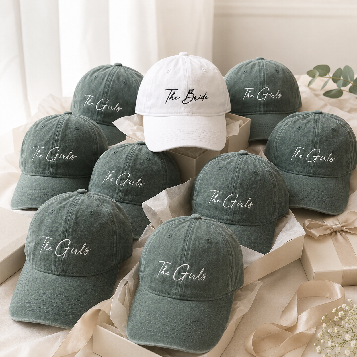 Custom Bride Squad Hat for Bachelorette Party and Team Bride