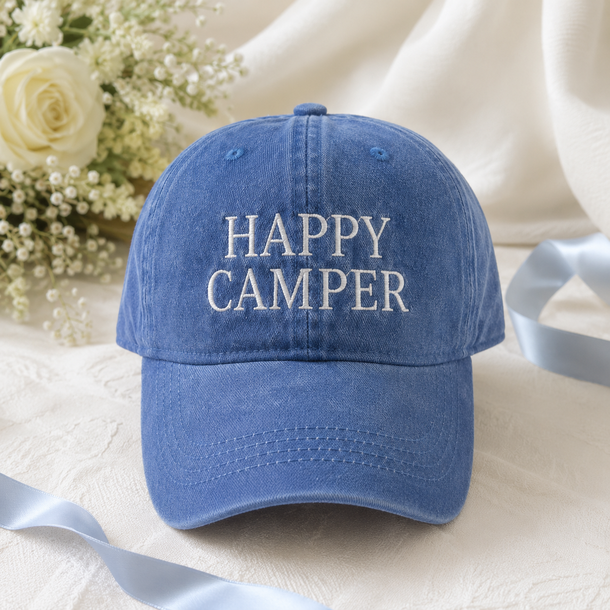 Custom Camp Party Bachelorette Hat With Personalized Text