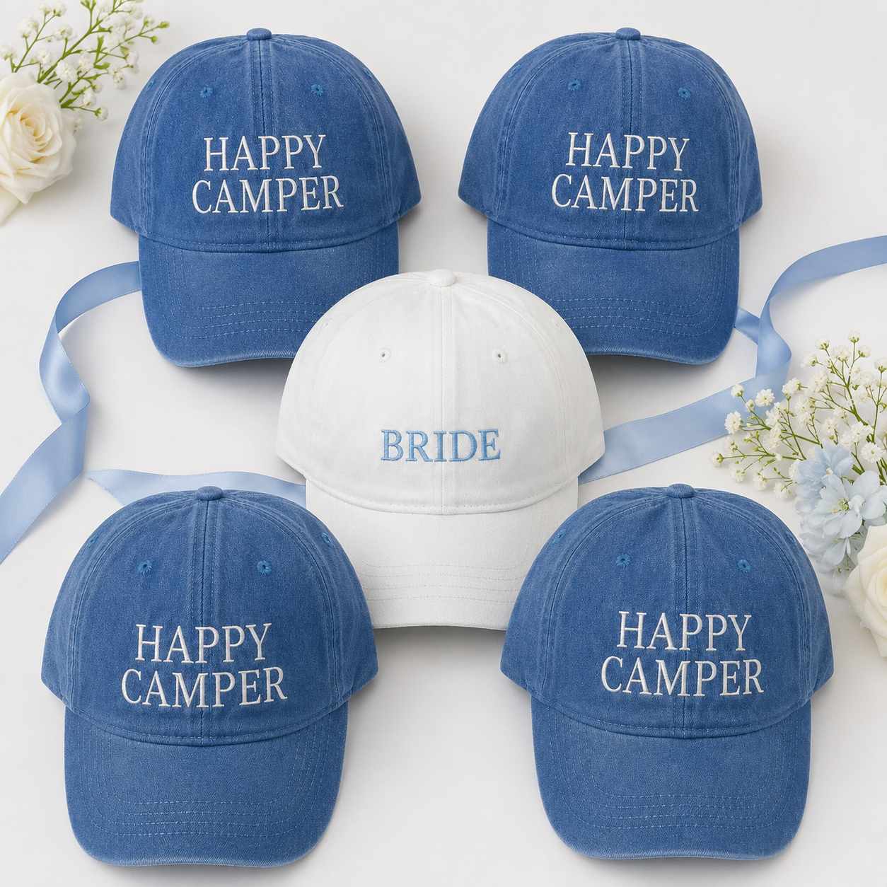 Custom Camp Party Bachelorette Hat With Personalized Text