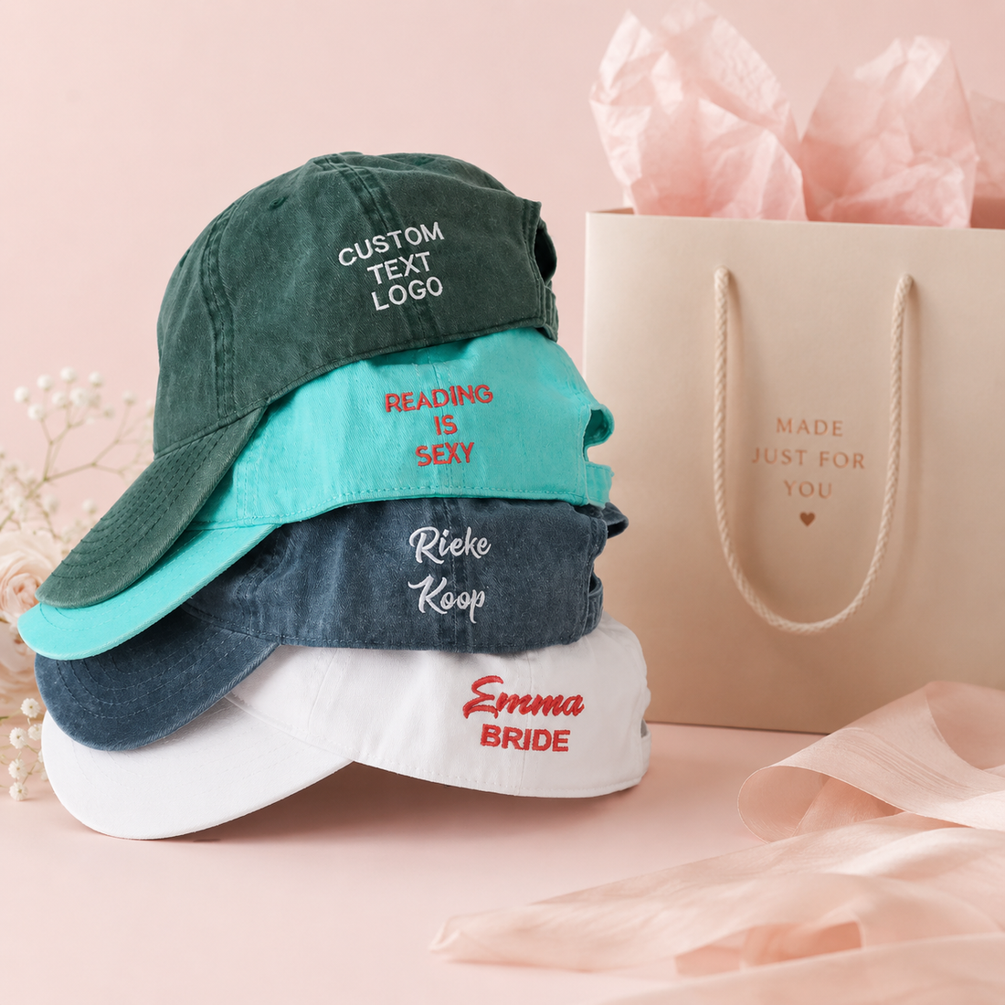 Custom Club Baseball Hat With Personalized Logo Embroidery
