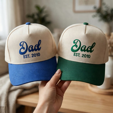 Custom Dad Snapback Hat - Personalized EST Year Snapback Hat