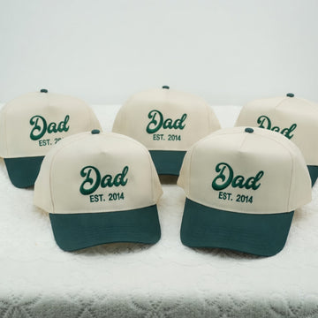 Custom EST Year Snapback Hat - Personalized Dad Snapback Hat