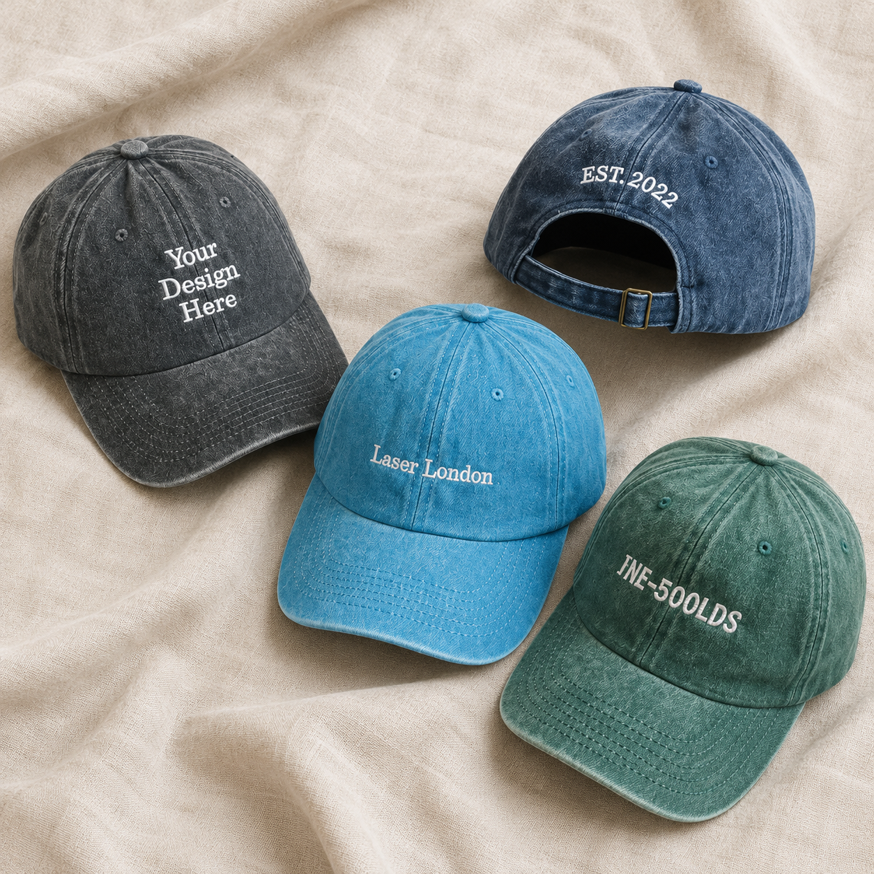 Custom Embroidered Baseball Hat Made With Your Personalized Text