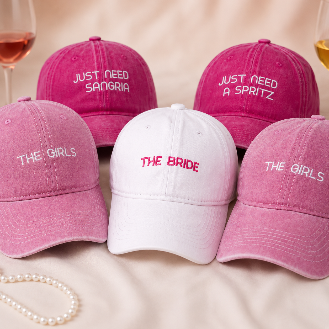 Custom Embroidered Bride Squad Cap for Bridal Party Gifts
