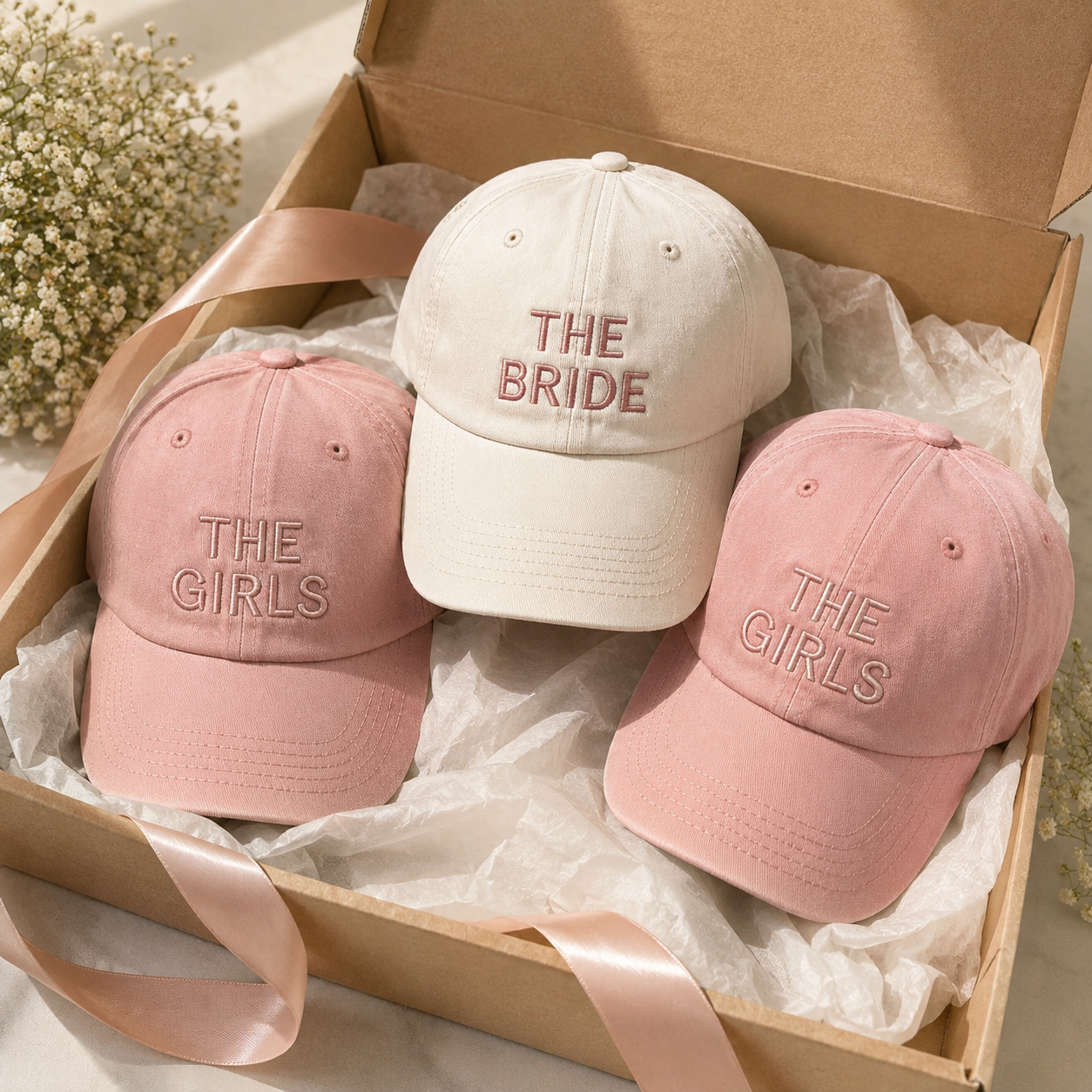Custom Embroidered Bride Squad Cap for Bridal Party Gifts