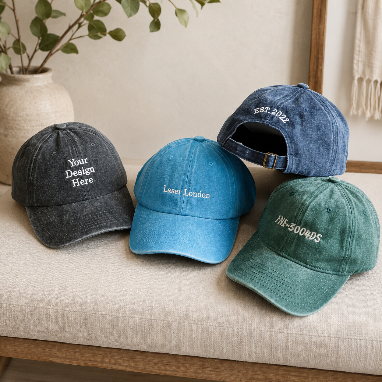Custom Embroidered Cap with Personalized Text