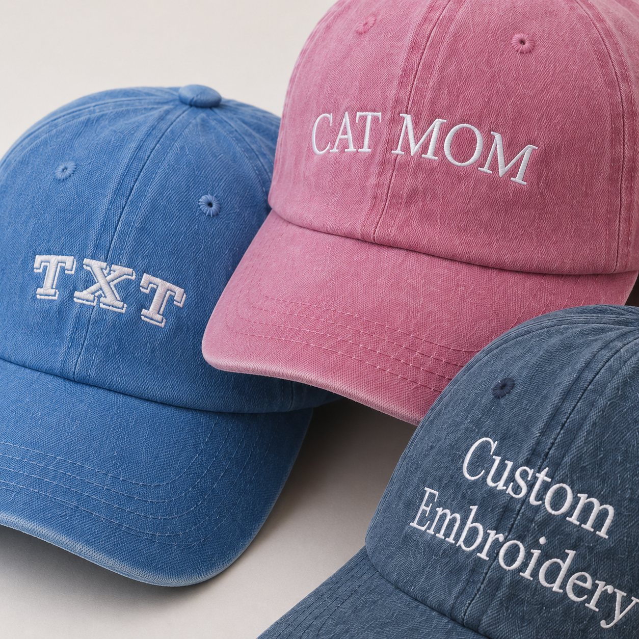 Custom Embroidered Cap with Personalized Text