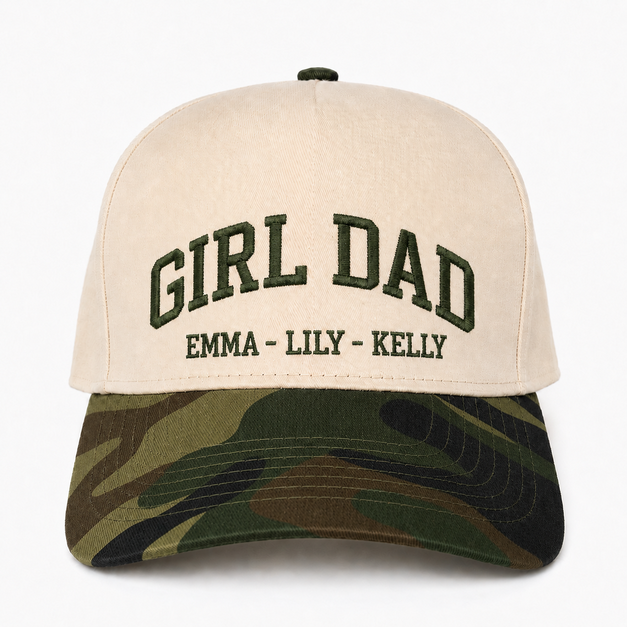 Custom Embroidered Girl Dad Snapback Hat – Personalized Dad Gift Cap