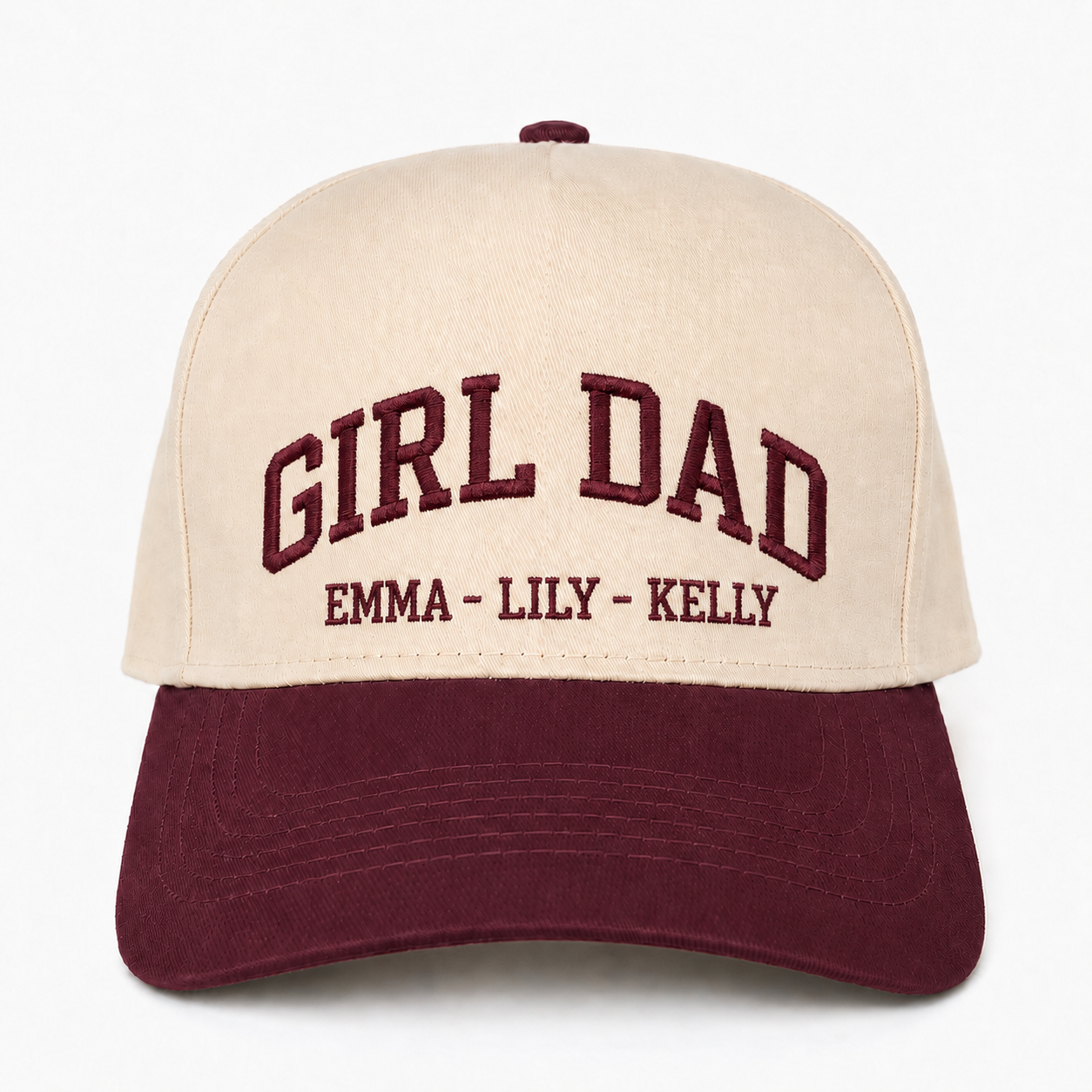 Custom Embroidered Girl Dad Snapback Hat – Personalized Dad Gift Cap