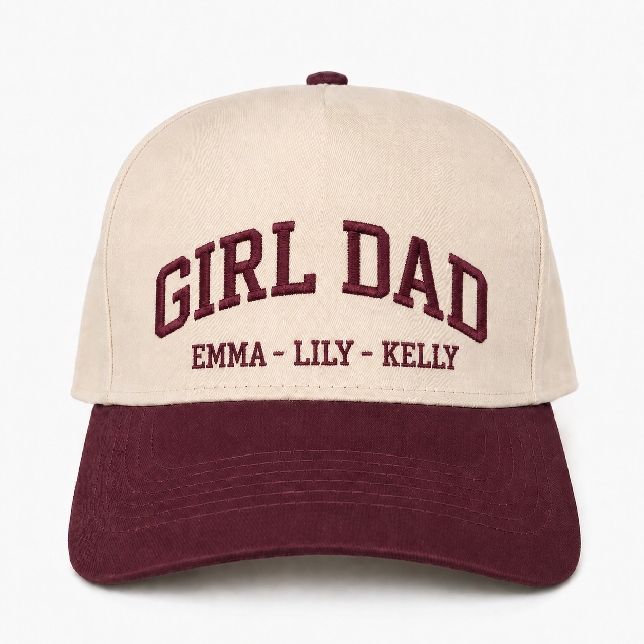Custom Embroidered Girl Dad Snapback Hat – Personalized Dad Gift Cap