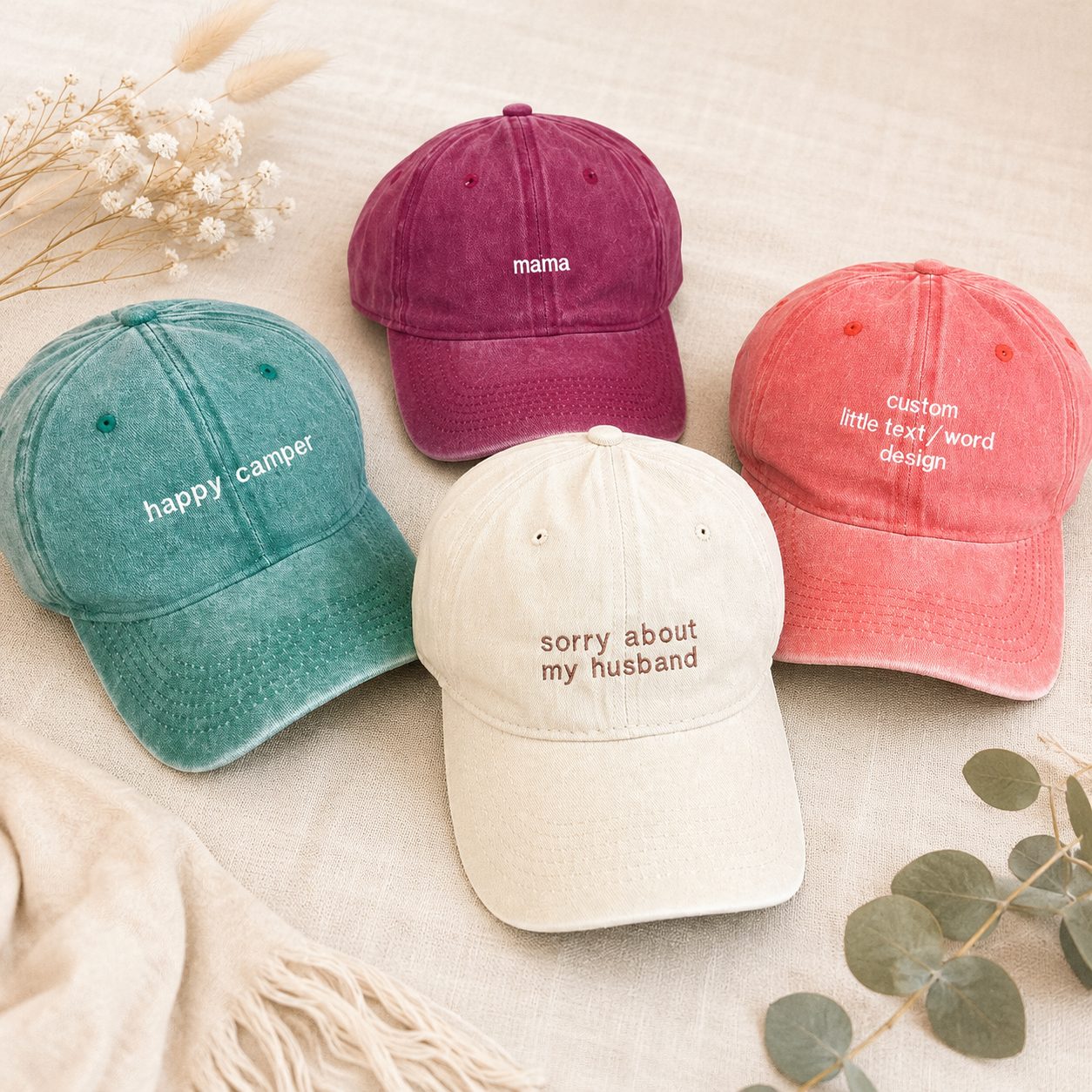 Custom Embroidered Hat Gift for Him or Her