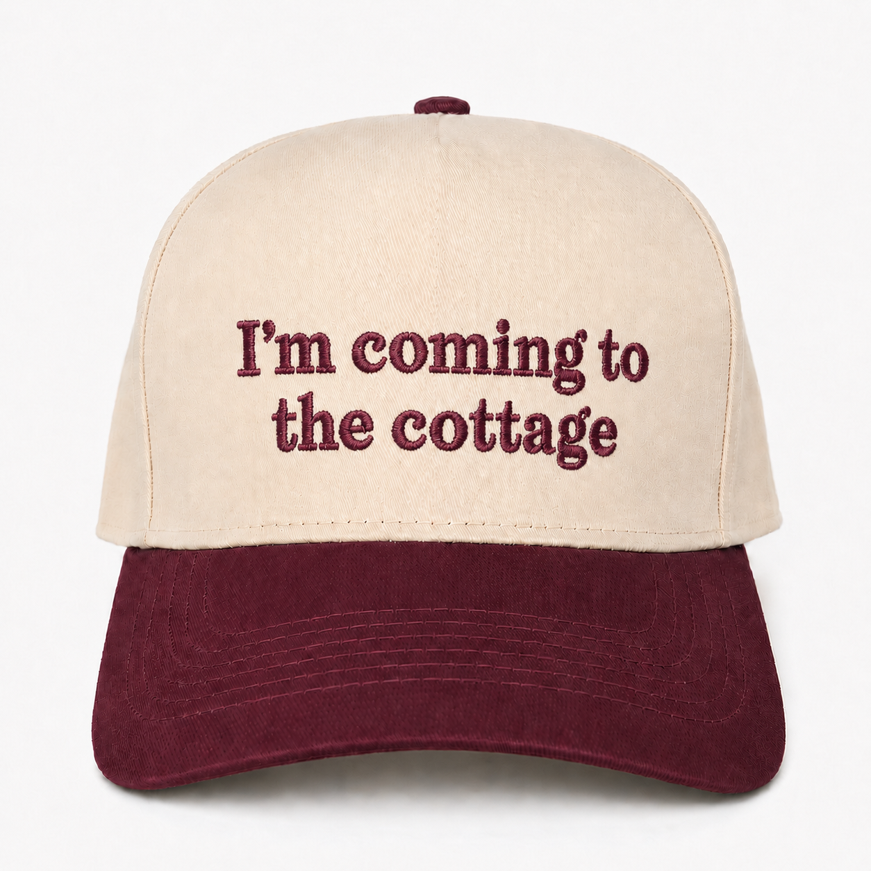 Custom Embroidered I’m Coming To The Cottage Snapback Hat – Hockey Romance Fan Cap